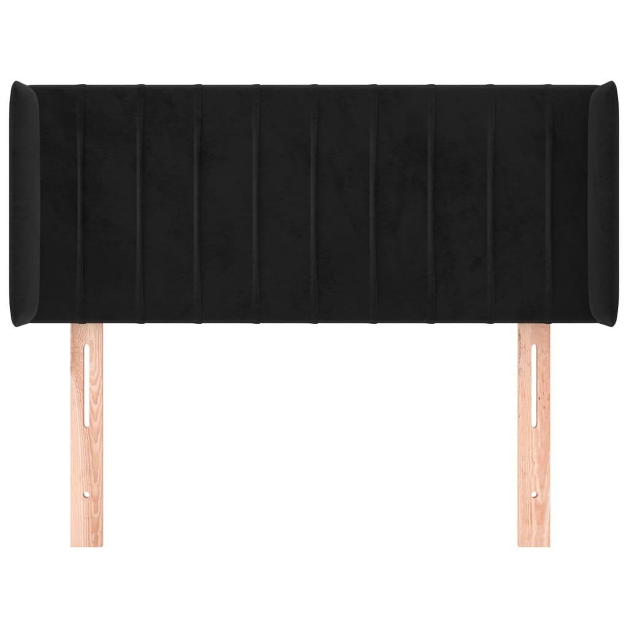 Voir la diapositive 3 : VIDAXL Tete de lit avec oreilles Noir 103x16x78/88 cm Velours