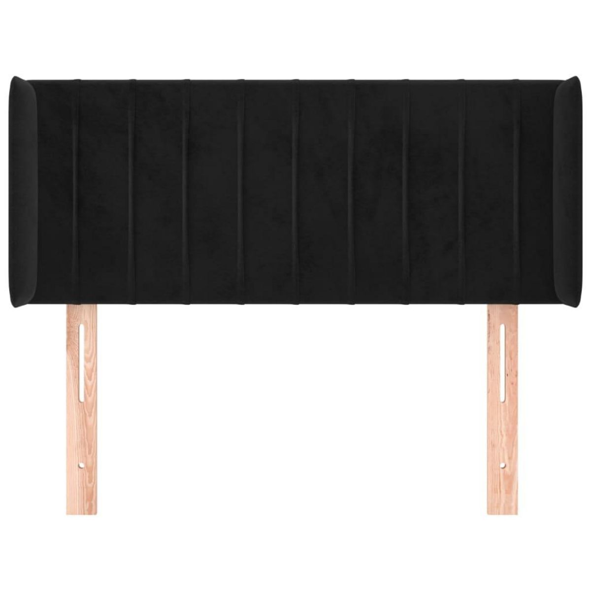 VIDAXL Tete de lit avec oreilles Noir 103x16x78/88 cm Velours
