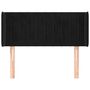Voir la diapositive 3 : VIDAXL Tete de lit avec oreilles Noir 103x16x78/88 cm Velours