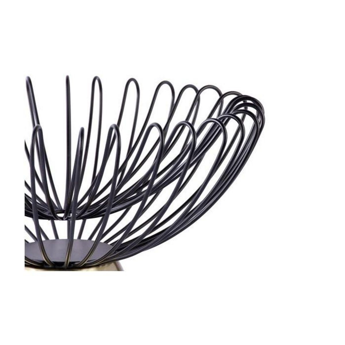 Paris Prix Corbeille à Fruits Déco  Malibu  37cm Noir & Or