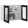 Voir la diapositive 4 : VIDAXL Armoire en verre suspendue Noir 80x31x60 cm Bois d'ingenierie