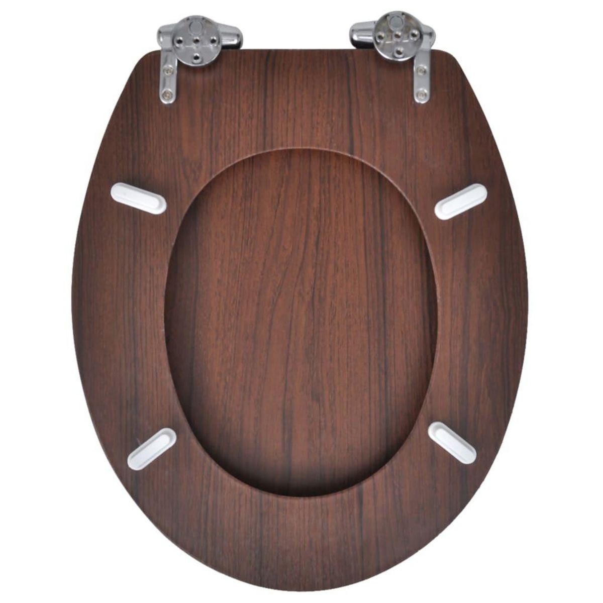 VIDAXL Siege de toilette MDF Couvercle a fermeture en douceur Marron