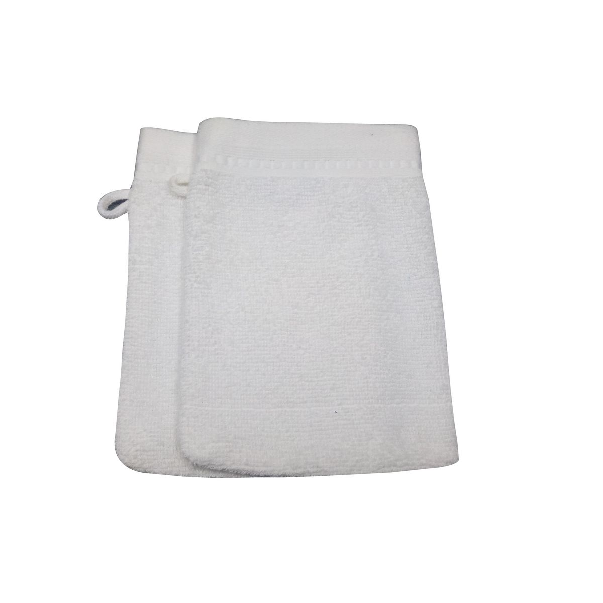 ACTUEL Lot de 2 gants de toilette fantaisie en coton 450g