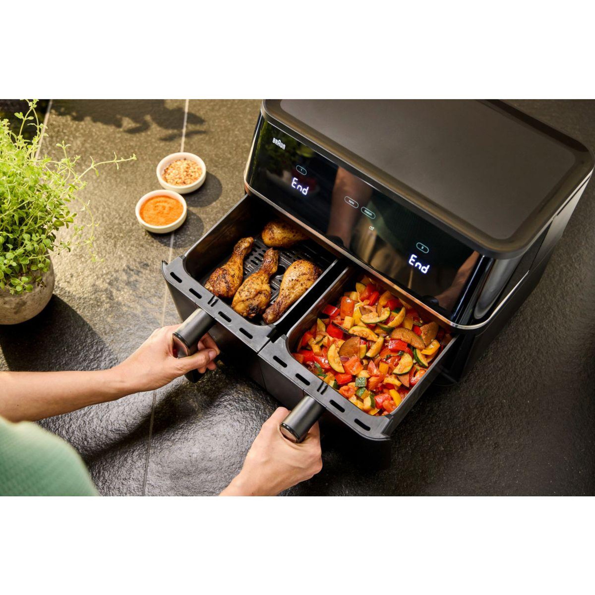 Voir la diapositive 3 : BRAUN Friteuse sans huile twincook 5 td5030ibk