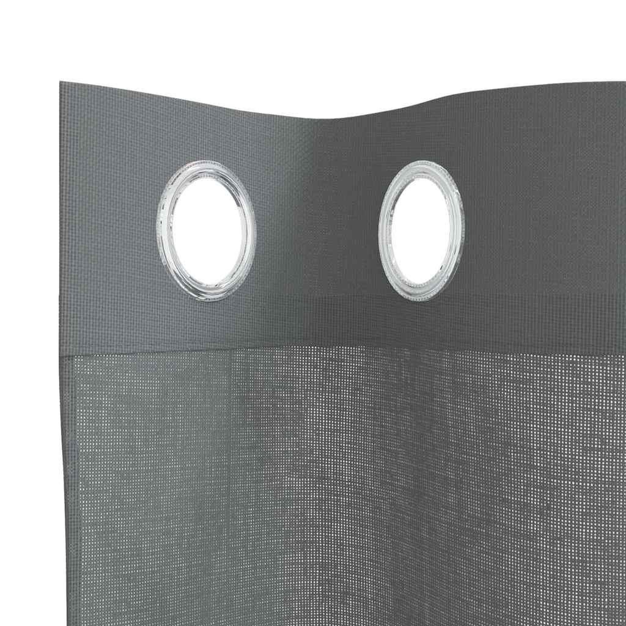 Voir la diapositive 5 : VIDAXL Rideaux en voile avec œillets 2 pcs gris fonce 140x225 cm