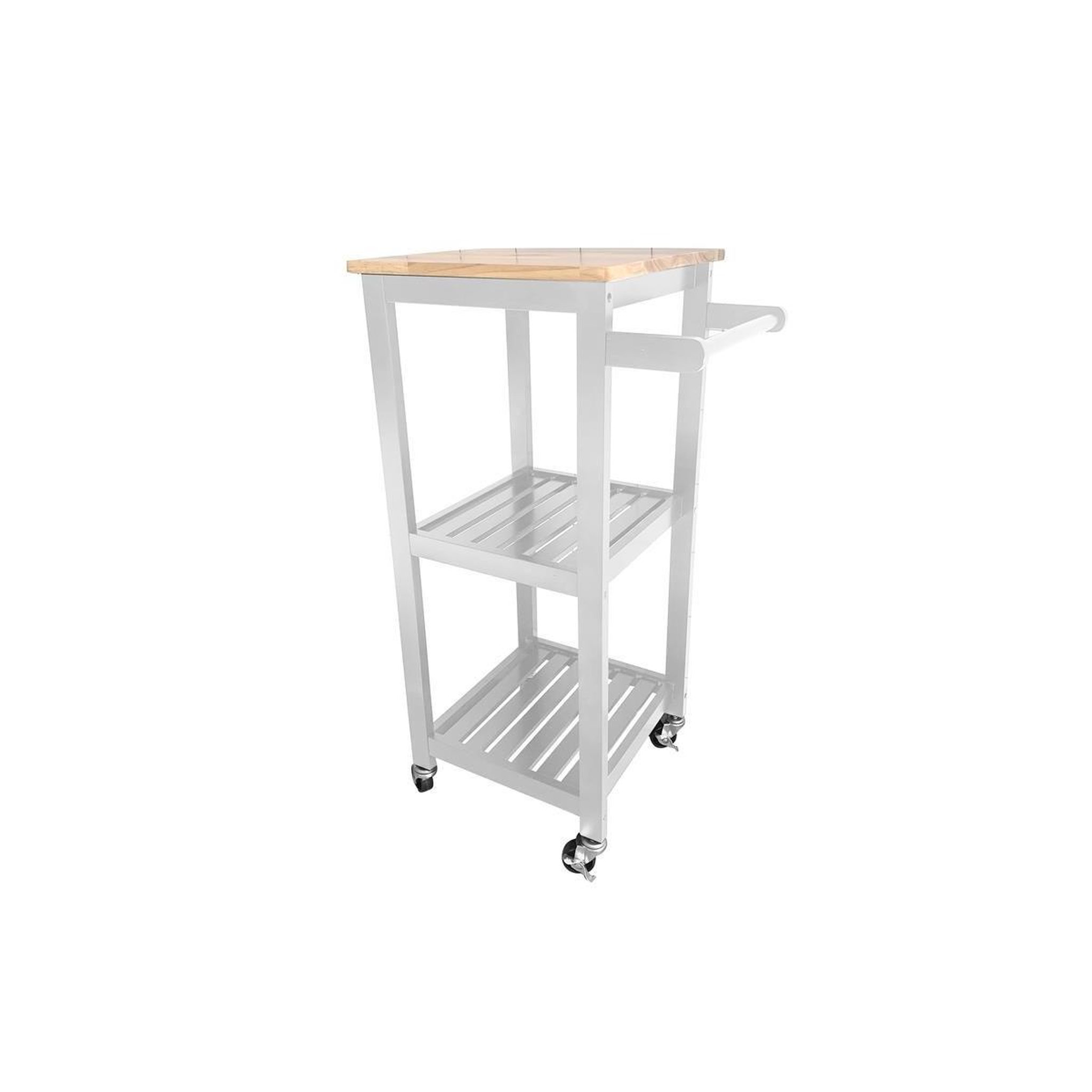 Paris Prix Desserte de Cuisine Déco  Roulettes  84cm Blanc