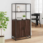 Voir la diapositive 3 : VIDAXL Buffet haut chene marron 68x35x139 cm bois d'ingenierie metal