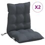 Voir la diapositive 2 : VIDAXL Coussins de chaise a dossier bas lot de 2 anthracite