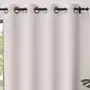 SOLEIL D'OCRE Rideau à oeillets pur coton 135x250 cm PANAMA blanc, par Soleil d'Ocre