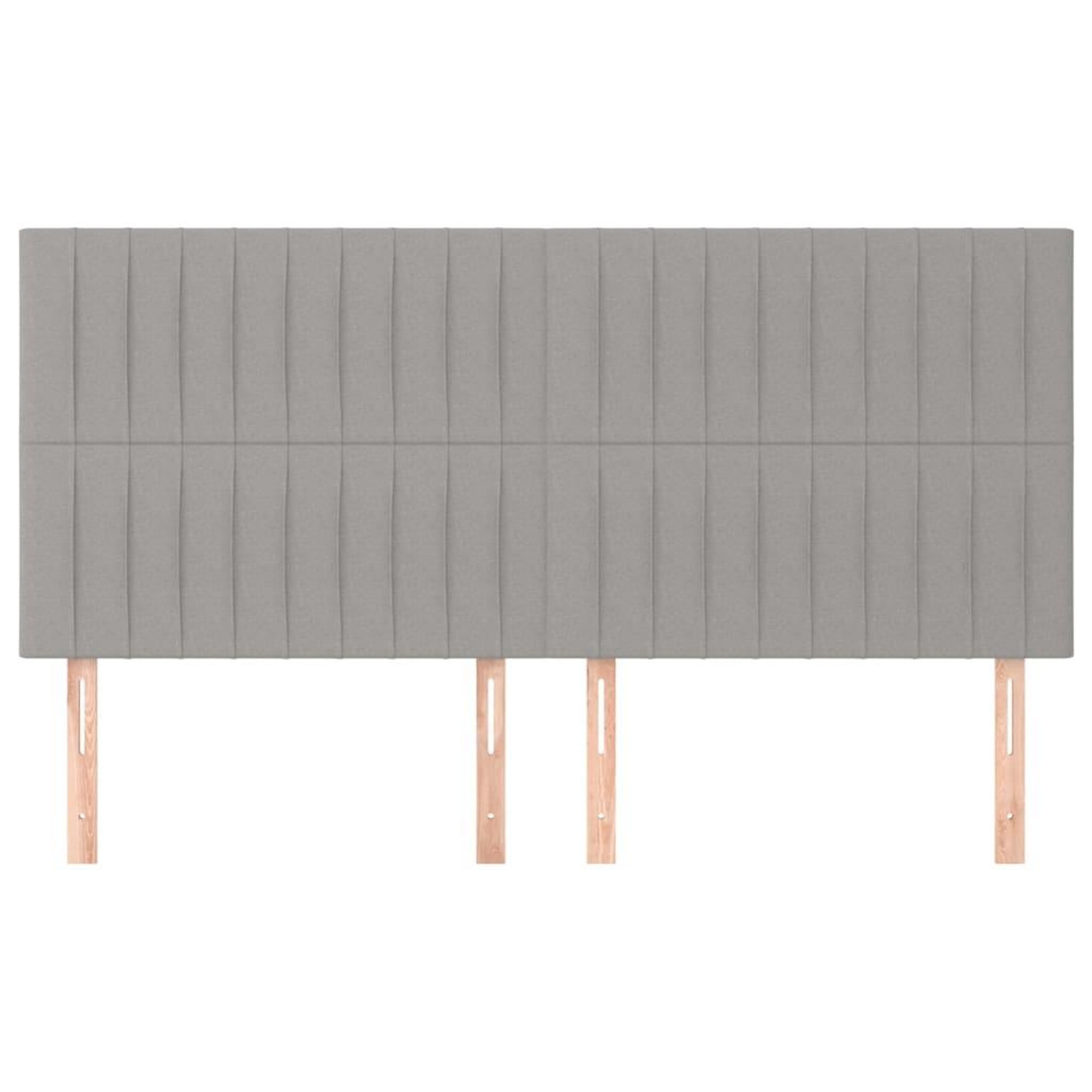 Voir la diapositive 3 : VIDAXL Tetes de lit 4 pcs Gris clair 80x5x78/88 cm Tissu