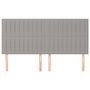 Voir la diapositive 3 : VIDAXL Tetes de lit 4 pcs Gris clair 80x5x78/88 cm Tissu