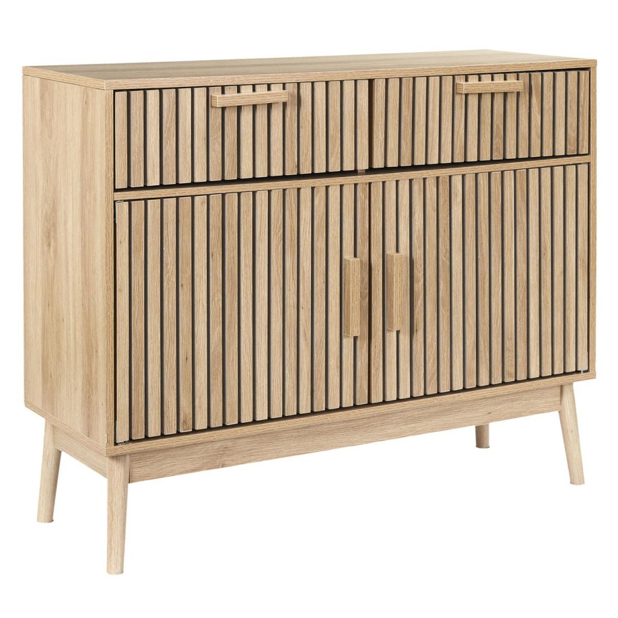 Voir la diapositive 3 : The Home Deco Factory Buffet 2 portes & 2 tiroirs  klaus  100cm marron