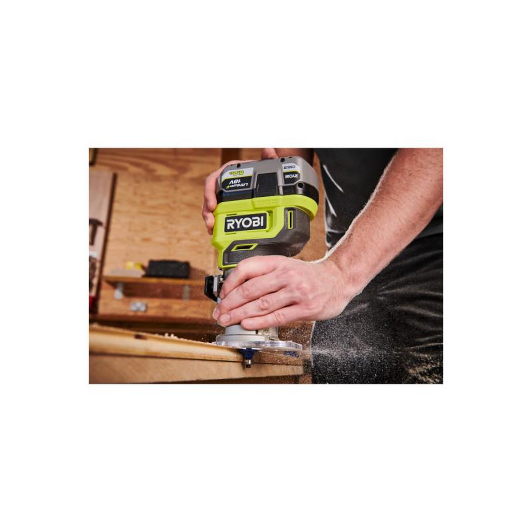 Voir la diapositive 4 : Ryobi Affleureuse à bois RYOBI - RTR18-0 - 18V One+ - Sans batterie ni chargeur