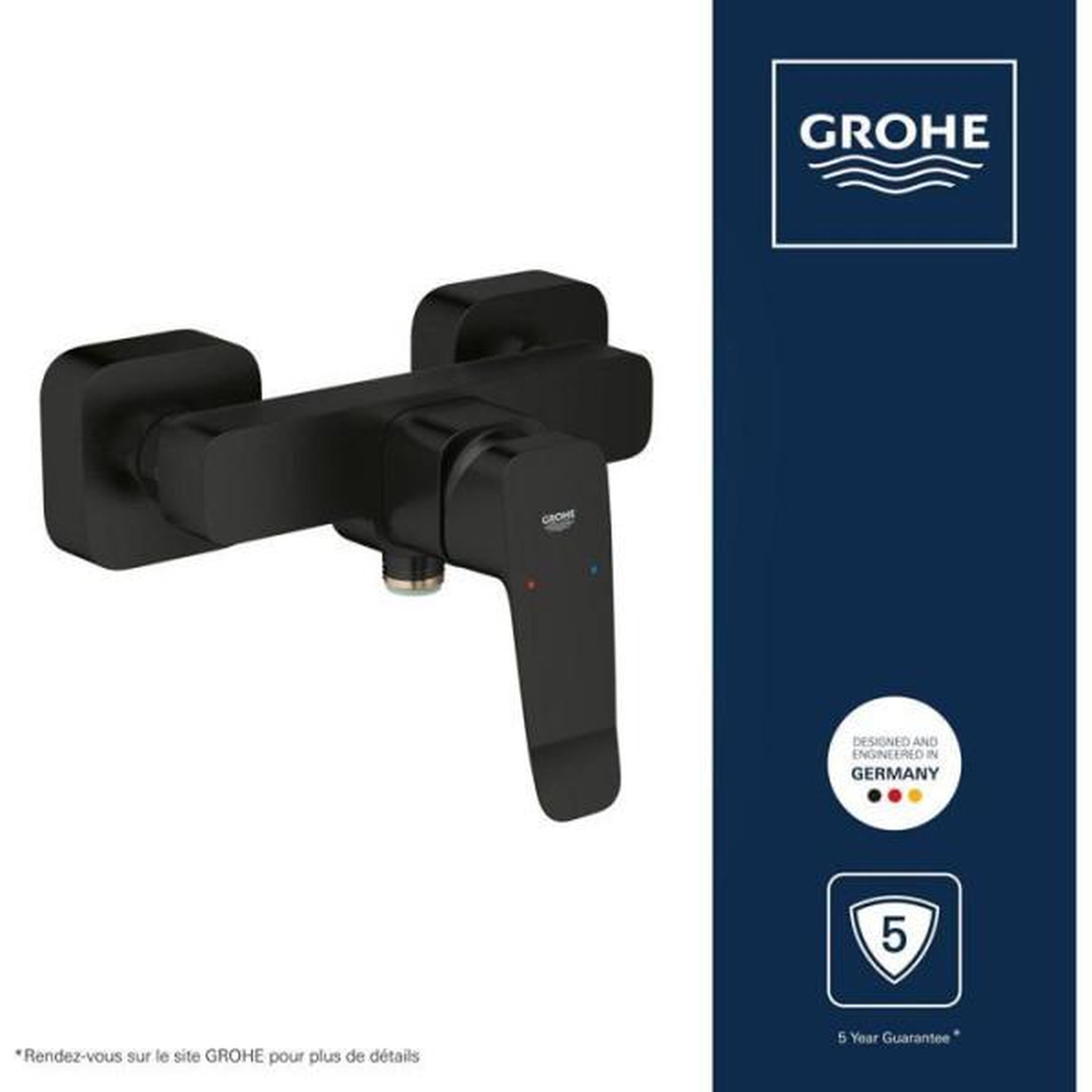 Voir la diapositive 4 : Grohe Mitigeur de douche - grohe dice - noir mat