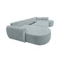 Voir la diapositive 3 : BEST MOBILIER Mahina - canapé panoramique en u 7 places - convertible avec coffre - en tissu bouclette