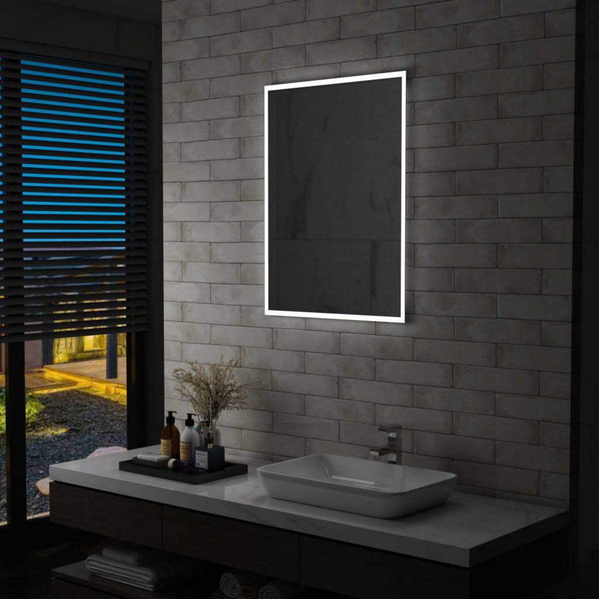 VIDAXL Miroir mural a LED pour salle de bains 60x80 cm