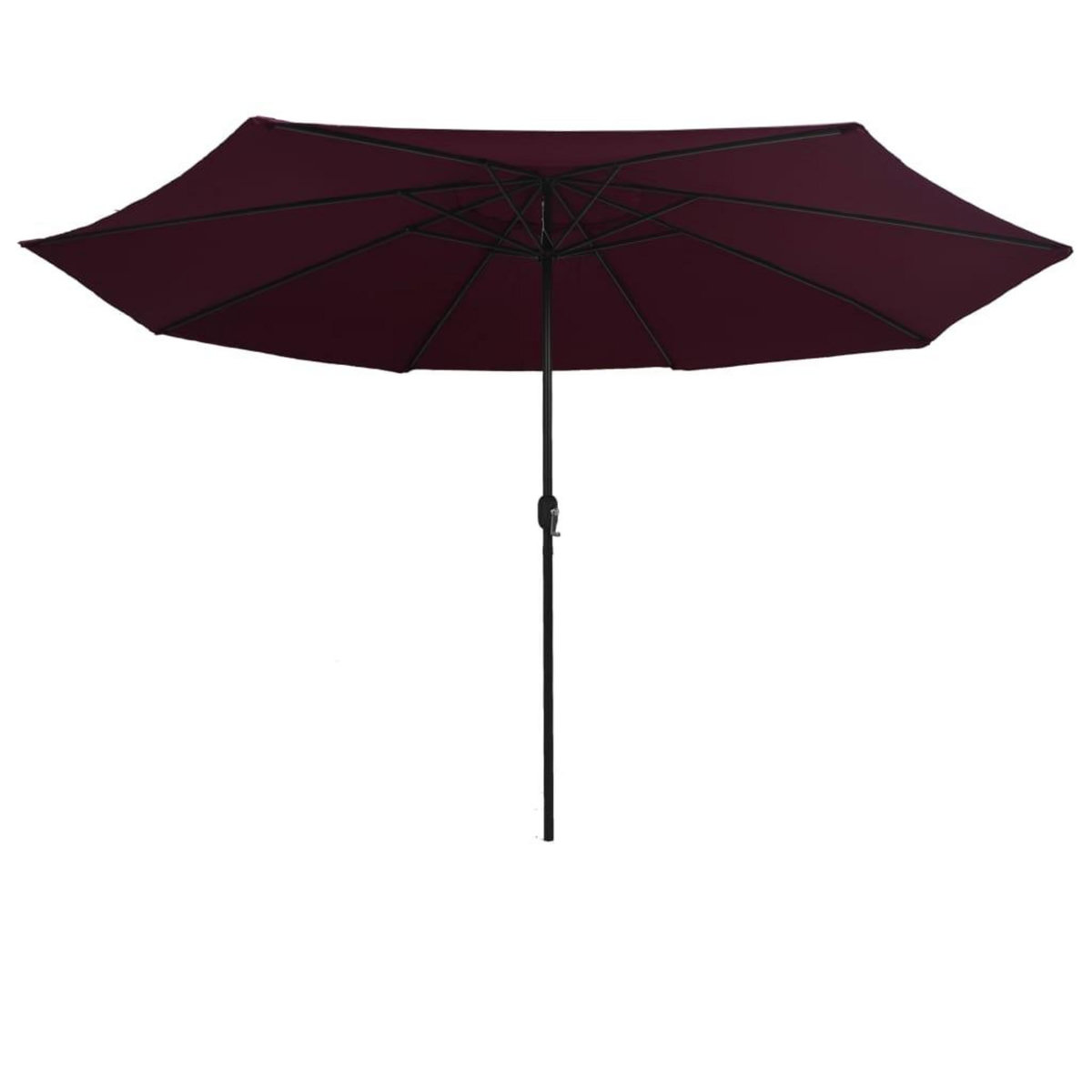 VIDAXL Parasol de jardin avec mat en metal 390 cm rouge bordeaux