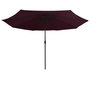 Voir la diapositive 3 : VIDAXL Parasol de jardin avec mat en metal 390 cm rouge bordeaux
