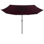 Voir la diapositive 3 : VIDAXL Parasol de jardin avec mat en metal 390 cm rouge bordeaux