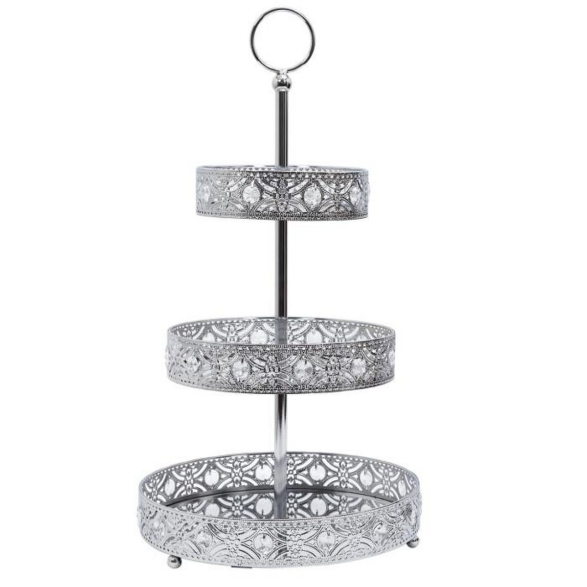 Paris Prix Plateau de Présentation  3 niveaux  46cm Argent