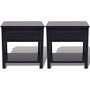 Voir la diapositive 3 : VIDAXL Table de chevet 2 pcs Bois Noir