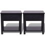 Voir la diapositive 3 : VIDAXL Table de chevet 2 pcs Bois Noir