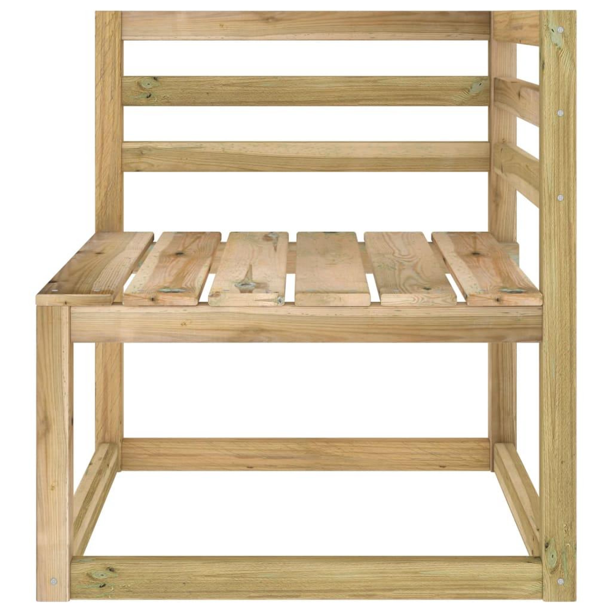 Voir la diapositive 2 : VIDAXL Canape d'angle palette de jardin Bois de pin impregne de vert