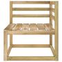 Voir la diapositive 2 : VIDAXL Canape d'angle palette de jardin Bois de pin impregne de vert