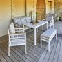 Voir la diapositive 2 : DCB GARDEN Salon de jardin - 7 places - Aluminium - blanc - CAYENNE S3