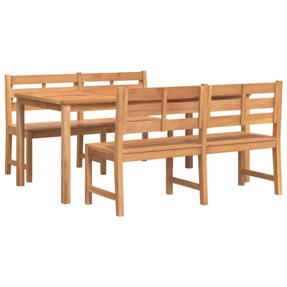 VIDAXL Ensemble a manger de jardin 3 pcs Bois de teck massi