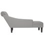Voir la diapositive 5 : VIDAXL Fauteuil long avec coussin et accoudoir droit gris nuage tissu
