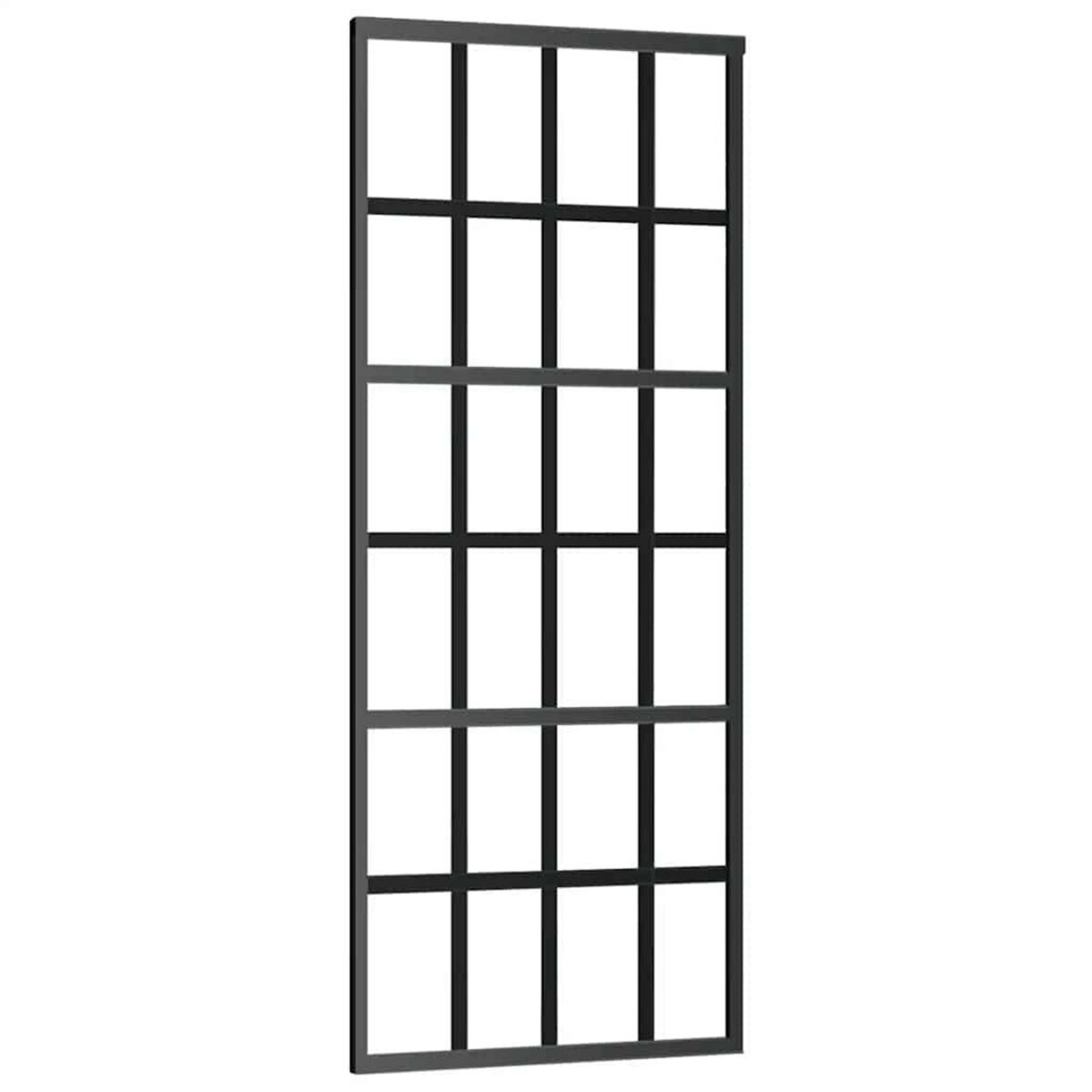 VIDAXL Porte coulissante kit de quincaillerie noir 76x205 cm verre ESG