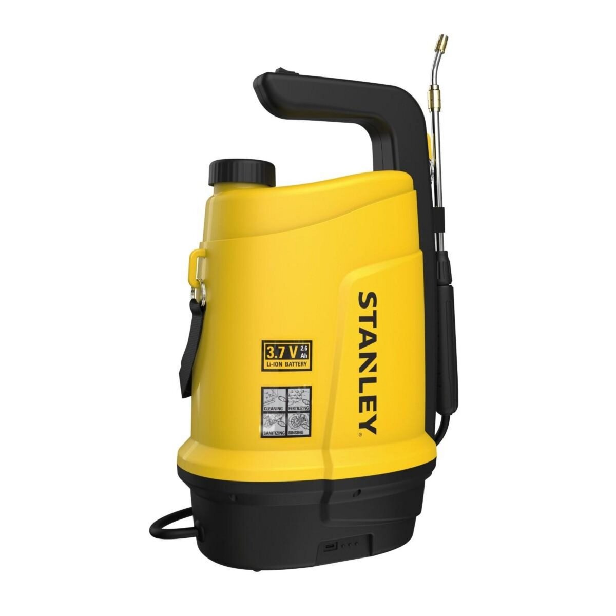 Stanley Pulvérisateur Électrique 5L, Batterie Lithium 3,7 V / 2,6 Ah Pulvérisateur Jardin Végétaux + Lance Télescopique STANLEY