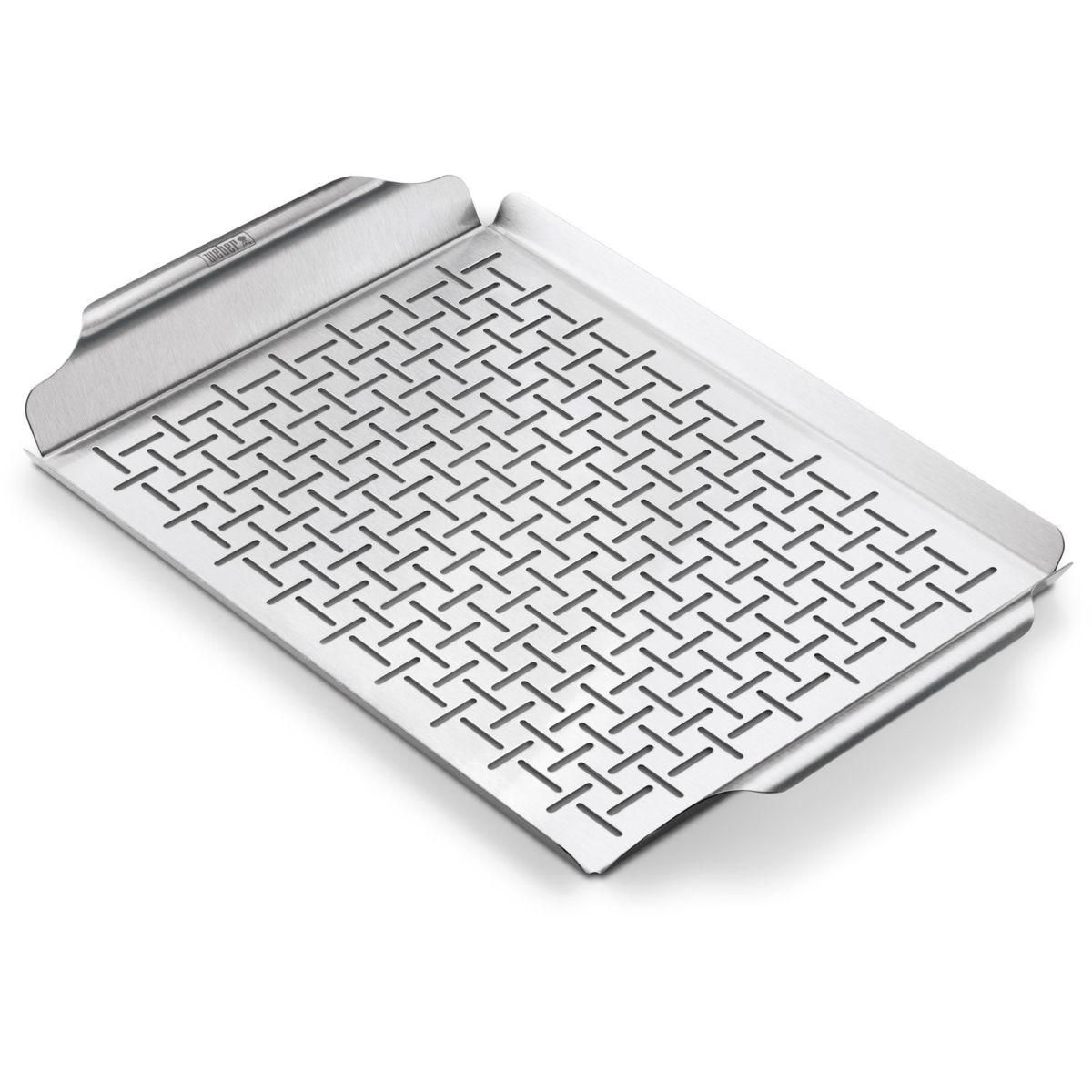Weber Plat de cuisson de cuisson en acier inoxydable 40x30x3cm