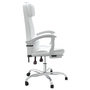 Voir la diapositive 4 : VIDAXL Fauteuil de massage inclinable de bureau Blanc Similicuir