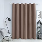 VIDAXL Rideau occultant avec anneaux en metal Taupe 290x245 cm