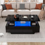 Voir la diapositive 3 : MERAX Table Basse Avec 2 Tiroirs Et LED