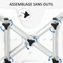 Voir la diapositive 6 : HOMCOM Chaise de douche siège de douche ergonomique hauteur réglable pieds antidérapants accoudoirs alu HDPE blanc noir