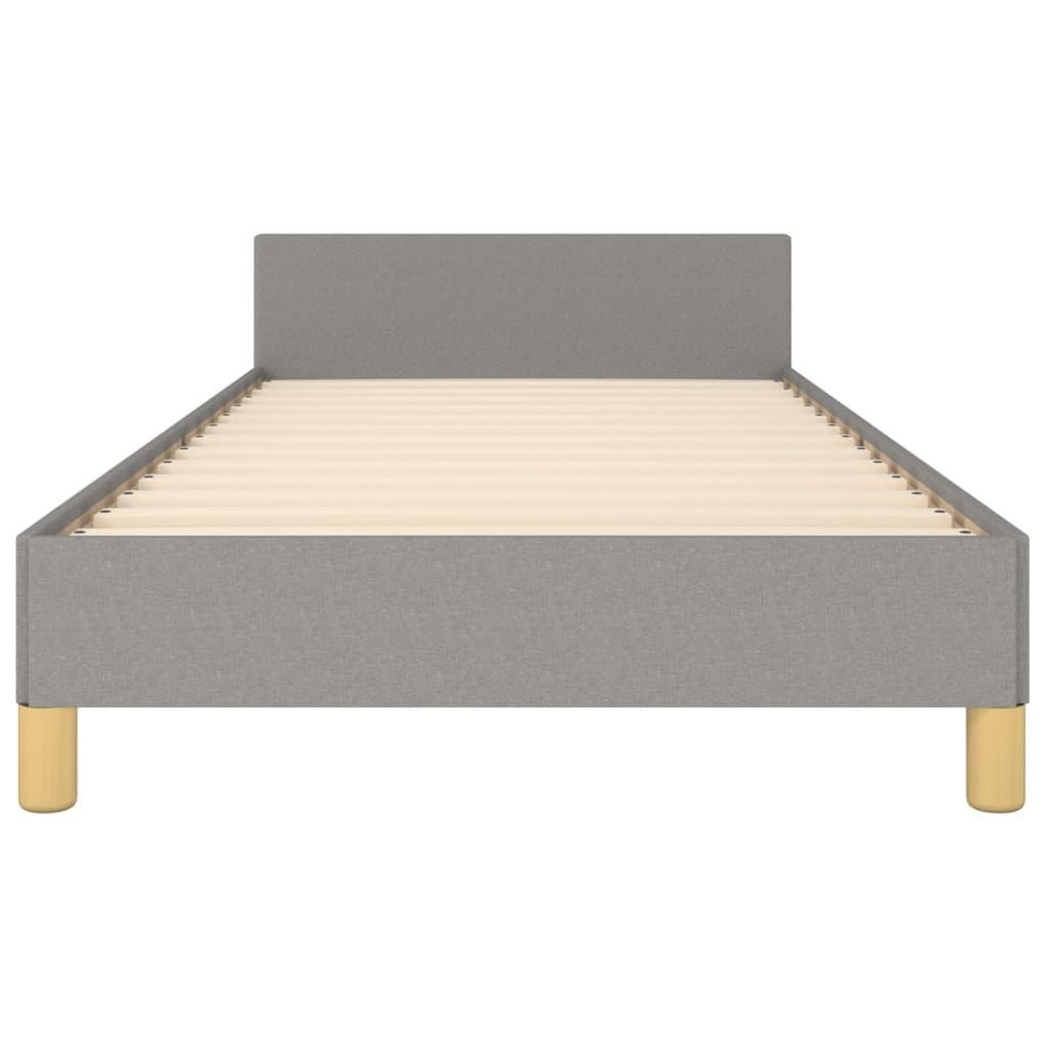 Voir la diapositive 5 : VIDAXL Cadre de lit sans matelas gris clair 80x200 cm tissu