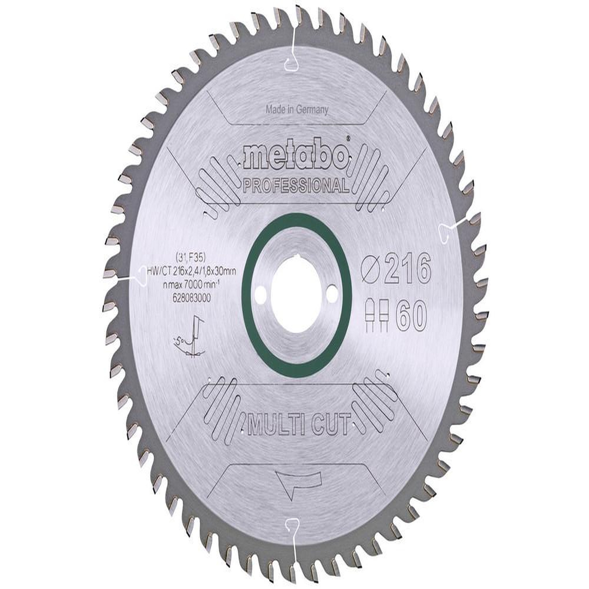 METABO SAS Lame Pro  Multi Cut  HW/CT 216x30,60 FZ/TZ - 5° pour scie circulaire