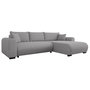 Voir la diapositive 6 : BEST MOBILIER Rosalie - canapé d'angle réversible 4 places convertible avec coffre en velours côtelé