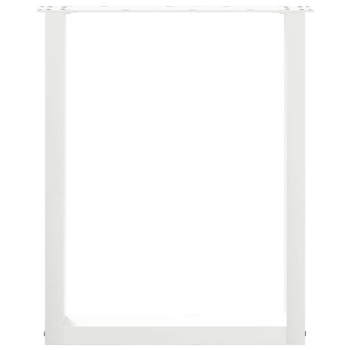 VIDAXL Pieds de table basse forme de U 3 pcs blanc 70x(72-73) cm acier