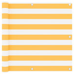 VIDAXL Ecran de balcon Blanc et jaune 90x300 cm Tissu Oxford