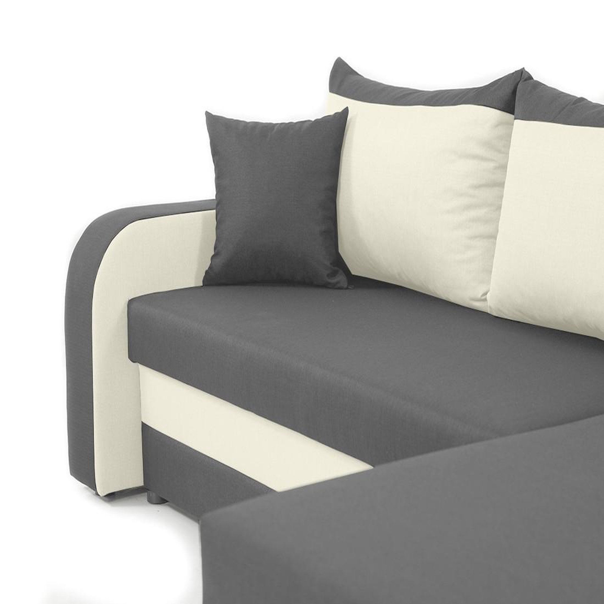 Voir la diapositive 5 : BEST MOBILIER Valos - canapé d'angle réversible - 4 places - convertible avec coffre - en velours