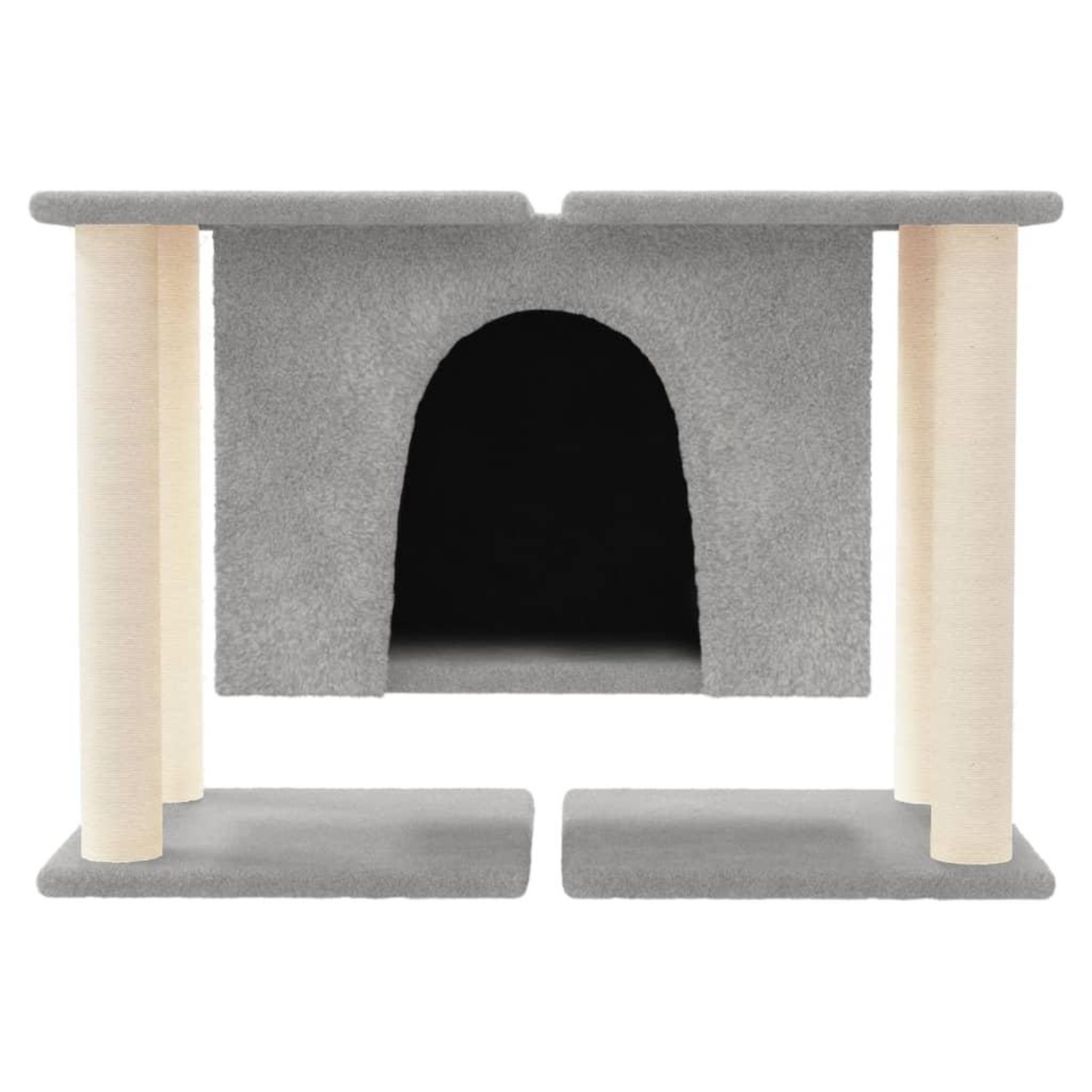 Voir la diapositive 3 : VIDAXL Arbre a chat avec griffoirs en sisal Gris clair 50 cm