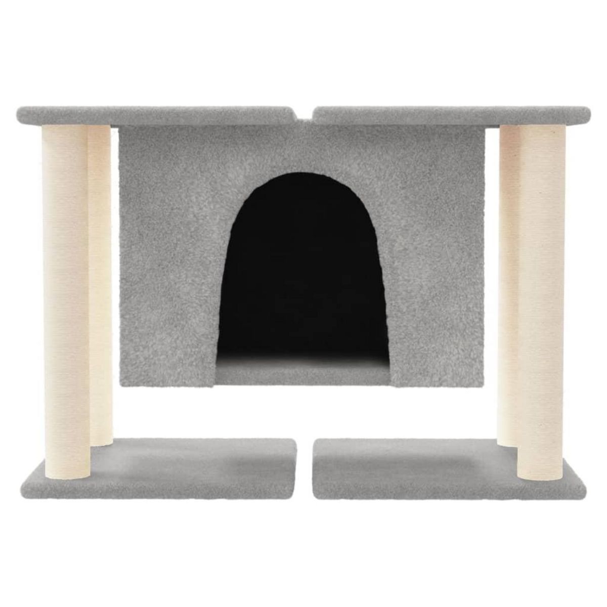 VIDAXL Arbre a chat avec griffoirs en sisal Gris clair 50 cm