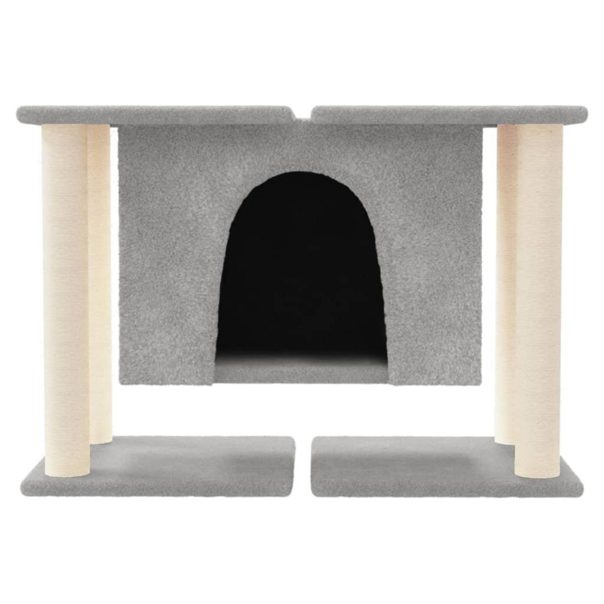 VIDAXL Arbre a chat avec griffoirs en sisal Gris clair 50 cm
