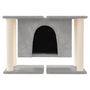 Voir la diapositive 3 : VIDAXL Arbre a chat avec griffoirs en sisal Gris clair 50 cm