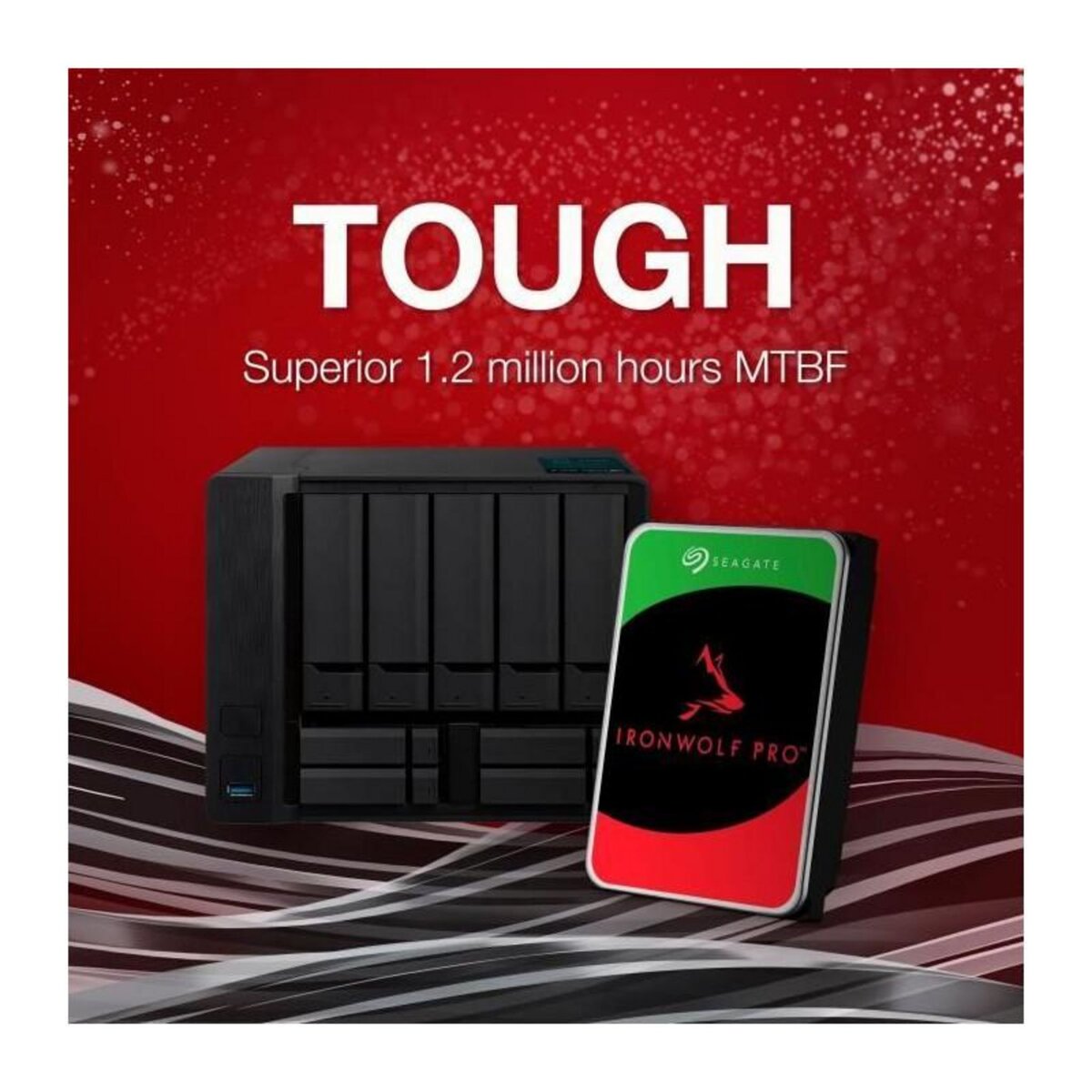 Seagate SEAGATE - IRONWOLF PRO - Disque dur interne - 8To - SATA 6 Gbits/s - 7200RPM (ST8000NT001)