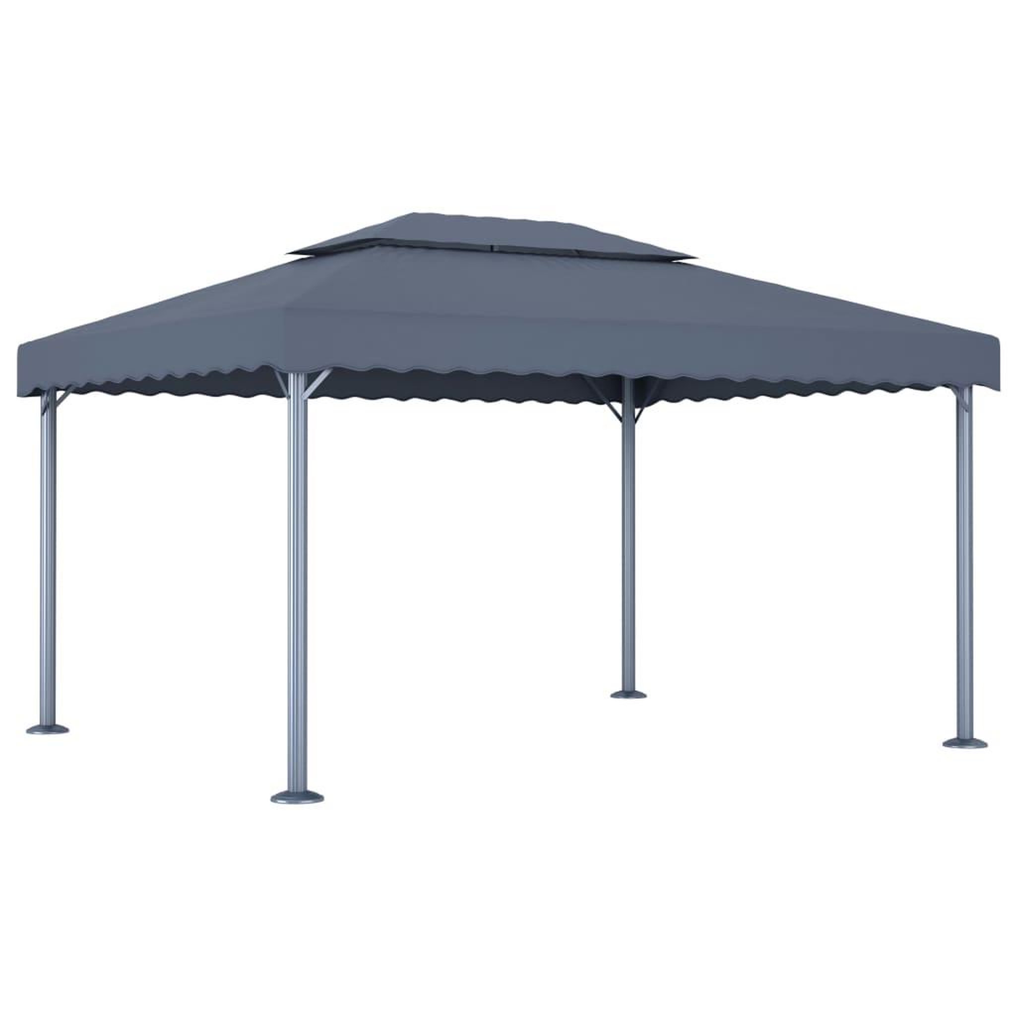 Voir la diapositive 3 : VIDAXL Tonnelle et guirlande lumineuse a LED 4x3m Anthracite Aluminium